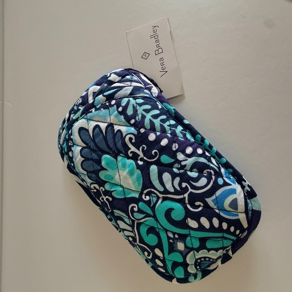 Vera Bradley Eyeglass Case Blue Island Medallion Quilted Paisley Floral Pouch